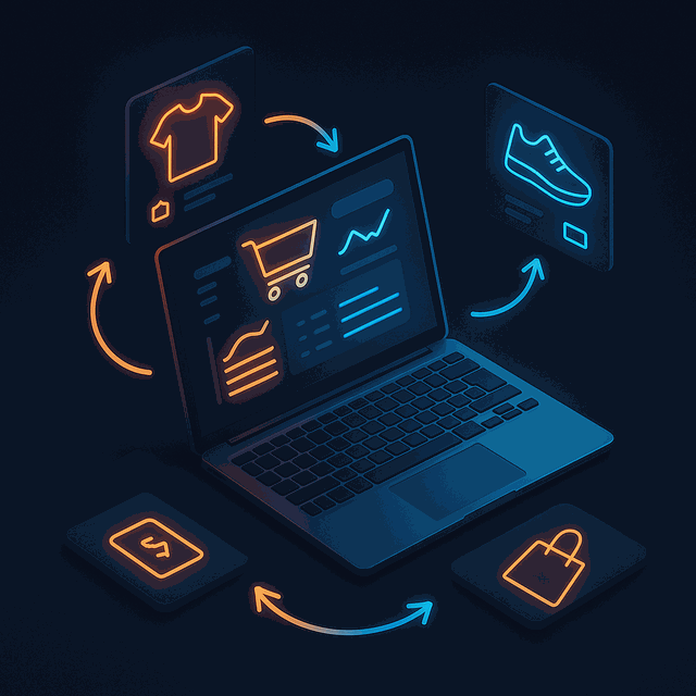 Ecommerce dashboard illustration